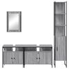 vidaXL 4 Piece Bathroom Furniture Set Grey Sonoma Engineered Wood