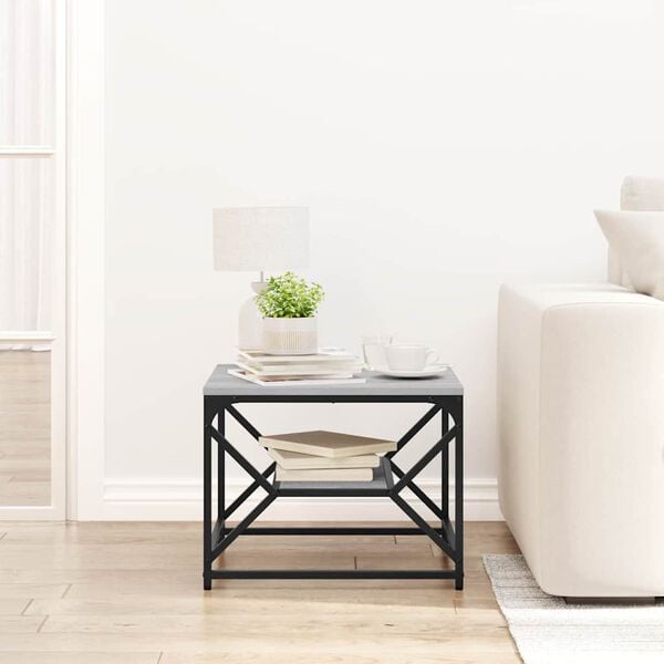 vidaXL Coffee Table Grey Sonoma 51 x 50 x 40 cm