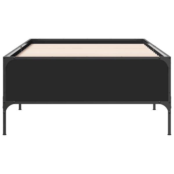 vidaXL Bed Frame without Mattress Black 90x200 cm