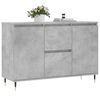 vidaXL Sideboard Concrete Grey 101.5x35x70 cm Engineered Wood