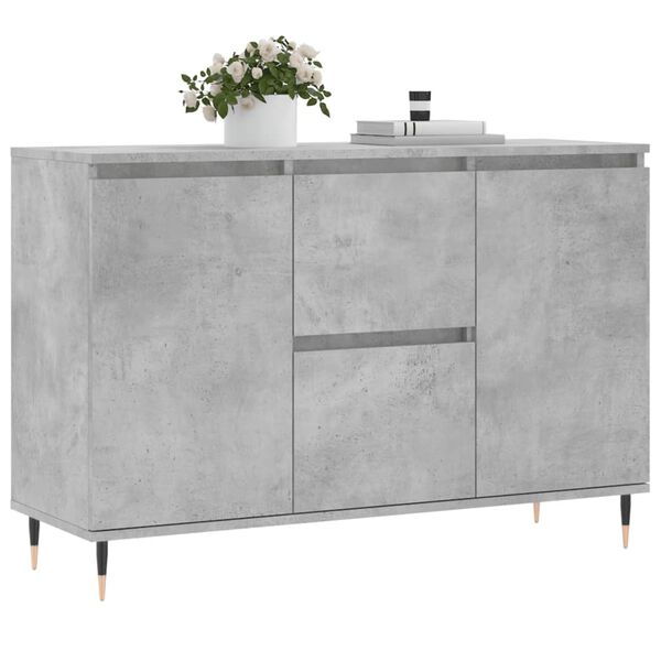 vidaXL Sideboard Concrete Grey 101.5x35x70 cm Engineered Wood