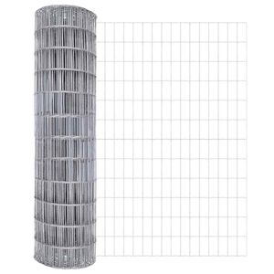 vidaXL Euro Fence Silver 1 x 10 m Hot dip galvanized iron