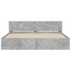 vidaXL Bed Frame without Mattress Concrete Grey 200x200 cm