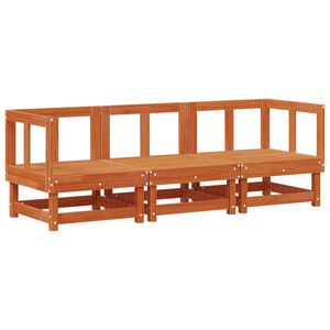 vidaXL Sectional Sofa Units Solid Pine Wood Wax Brown