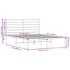 vidaXL Metal Bed Frame without Mattress with Headboard White 120x200cm