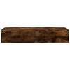 vidaXL Wall Shelf with Drawers Smoked Oak 100x36x19 cm Engineered Wood