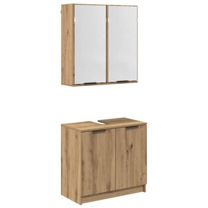 vidaXL Bathroom Cabinet Set with Shelf Artisan Oak Engineered Wood