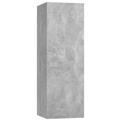 vidaXL TV Cabinets 2 pcs Concrete Grey 30.5x30x90 cm Engineered Wood