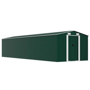 vidaXL Garden Shed Green 257x990x181 cm Galvanised steel