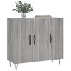 vidaXL Sideboard Grey Sonoma 90x34x80 cm Engineered Wood