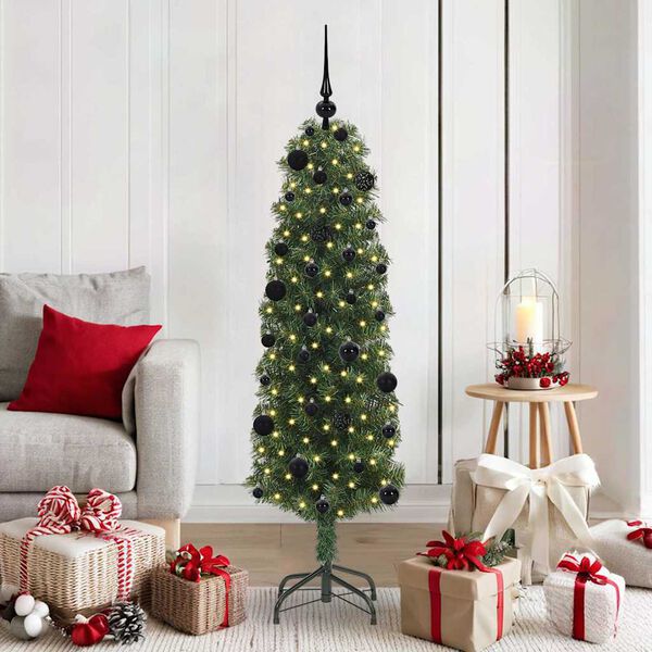 vidaXL Artificial Christmas Tree with 150 LEDs with Stand Green 150 cm