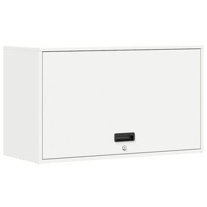 vidaXL Wall Cabinet for Garage with Gas-lift Door White