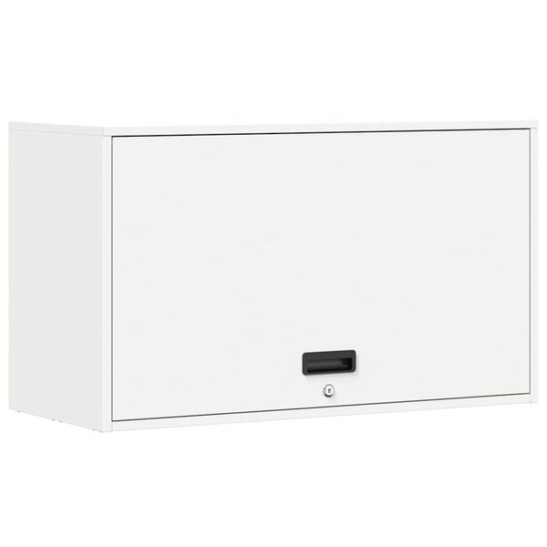 vidaXL Wall Cabinet for Garage with Gas-lift Door White