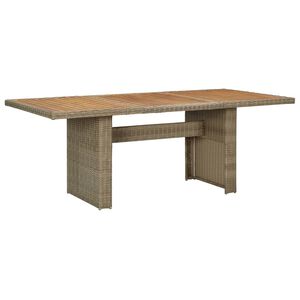 vidaXL Dining Table | Brown | PE Rattan | Large | Durable | Dining Table