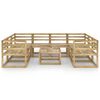 vidaXL 9 Piece Garden Lounge Set Green Impregnated Pinewood