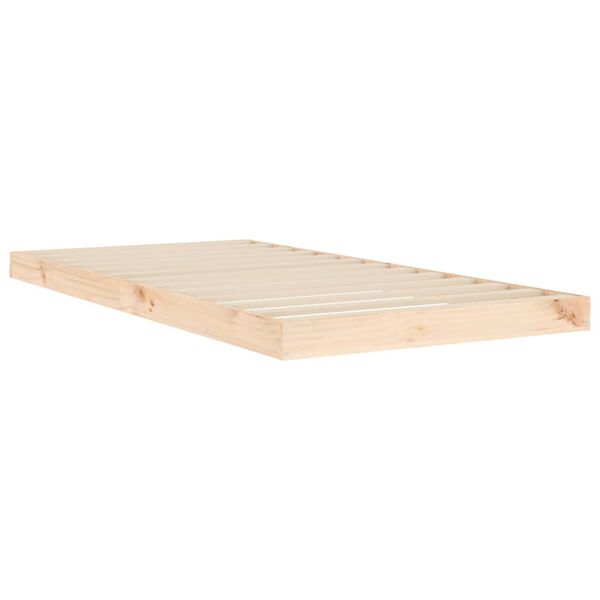 vidaXL Bed Frame without Mattress 90x190 cm Single Single Solid Wood Pine