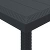 vidaXL Garden Dining Table Anthracite 250 x 100 x 73 cm Poly Rattan