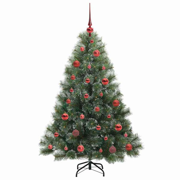 vidaXL Artificial Christmas Tree with 150 LEDs Green 150 cm PE and PVC