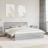 vidaXL Bed Frame Grey Sonoma 200 x 200 cm Engineered wood