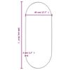 vidaXL Wall-mounted Mirror Black 45x100 cm Oval