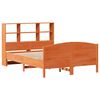 vidaXL Bookcase Bed without Mattress Wax Brown 120x200cm Solid Wood Pine