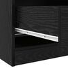 vidaXL Wardrobe with Drawer Black Oak 50 x 30 x 200 cm Engineered Wood