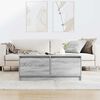 vidaXL Coffee Table with Drawers Grey Sonoma 100x100x40 cm