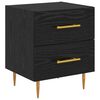 vidaXL Bedside Cabinet Black Oak 40 x 35 x 47.5 cm Engineered Wood