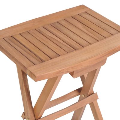vidaXL 5 Piece Folding Bar Set Solid Teak Wood