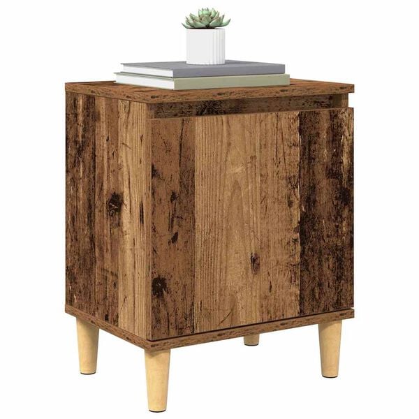 vidaXL Bedside Cabinet Old Wood 40 x 30 x 50 cm Engineered Wood