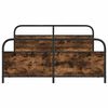 vidaXL Metal Bed Frame without Mattress Smoked Oak 193x203 cm