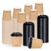 vidaXL Coffee Paper Cups with Lids 120 ml 250 pcs Brown