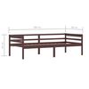vidaXL Bed Frame without Mattress Dark Brown Solid Pinewood 90x200 cm