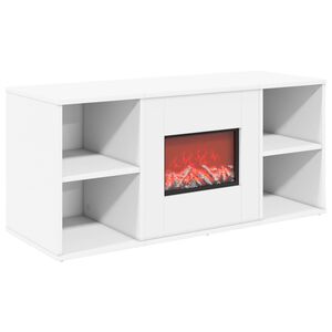 vidaXL Electric Fireplace White 100 x 37 x 45.5 cm Engineered wood