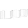 vidaXL Dog Gate with Door Foldable 6 Panels White 300 cm&nbsp;Poplar Wood