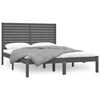 vidaXL Bed Frame without Mattress Grey 150x200 cm King Size Solid Wood