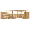 vidaXL Outdoor Sofa Set 5 pcs White Solid Acacia Wood