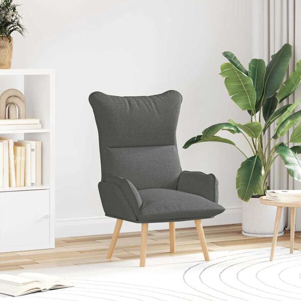 vidaXL Relaxing Chair Dark grey 69 x 74 x 93 cm Fabric