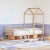 vidaXL Day Bed with Roof without Mattress 80x200 cm Solid Wood