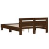 vidaXL Bed Frame without Mattress Brown Oak 150x200 cm King Size