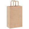 vidaXL Paper Bags 250 pcs with Handles Brown 21x11x31 cm