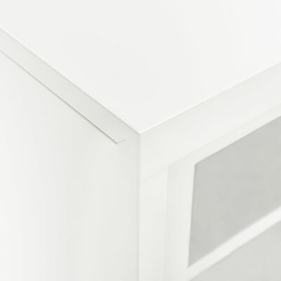 vidaXL Sliding Door Cabinet White 90x40x90 cm Steel