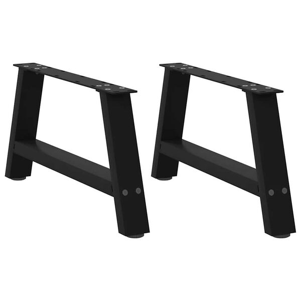 vidaXL Coffee Table Legs A-Shaped 2 pcs Black&nbsp;60x(30-31) cm Steel