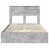 vidaXL Storage Bed Concrete Grey 135 x 190 cm Engineered Wood