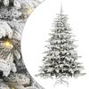 vidaXL Artificial Hinged Christmas Tree White 180 cm PE and PVC