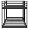 vidaXL Bunk Bed without Mattress Black 100x200 cm Steel