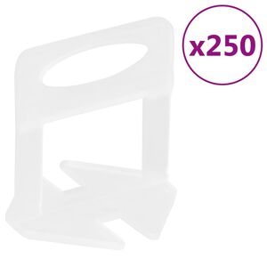 vidaXL Tile Levelling Clips 250 pcs 1 mm