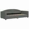 vidaXL Daybed with Trundle and Drawers Dark Grey 90x190 cm Fabric