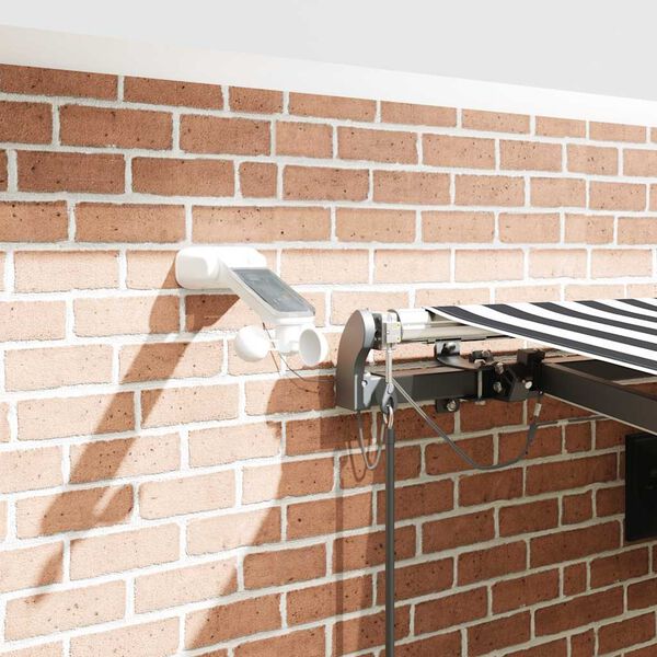 vidaXL Automatic Retractable Awning with LEDs Anthracite&White 450x300 cm