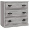 vidaXL Sideboards 3 pcs Grey Sonoma Engineered Wood